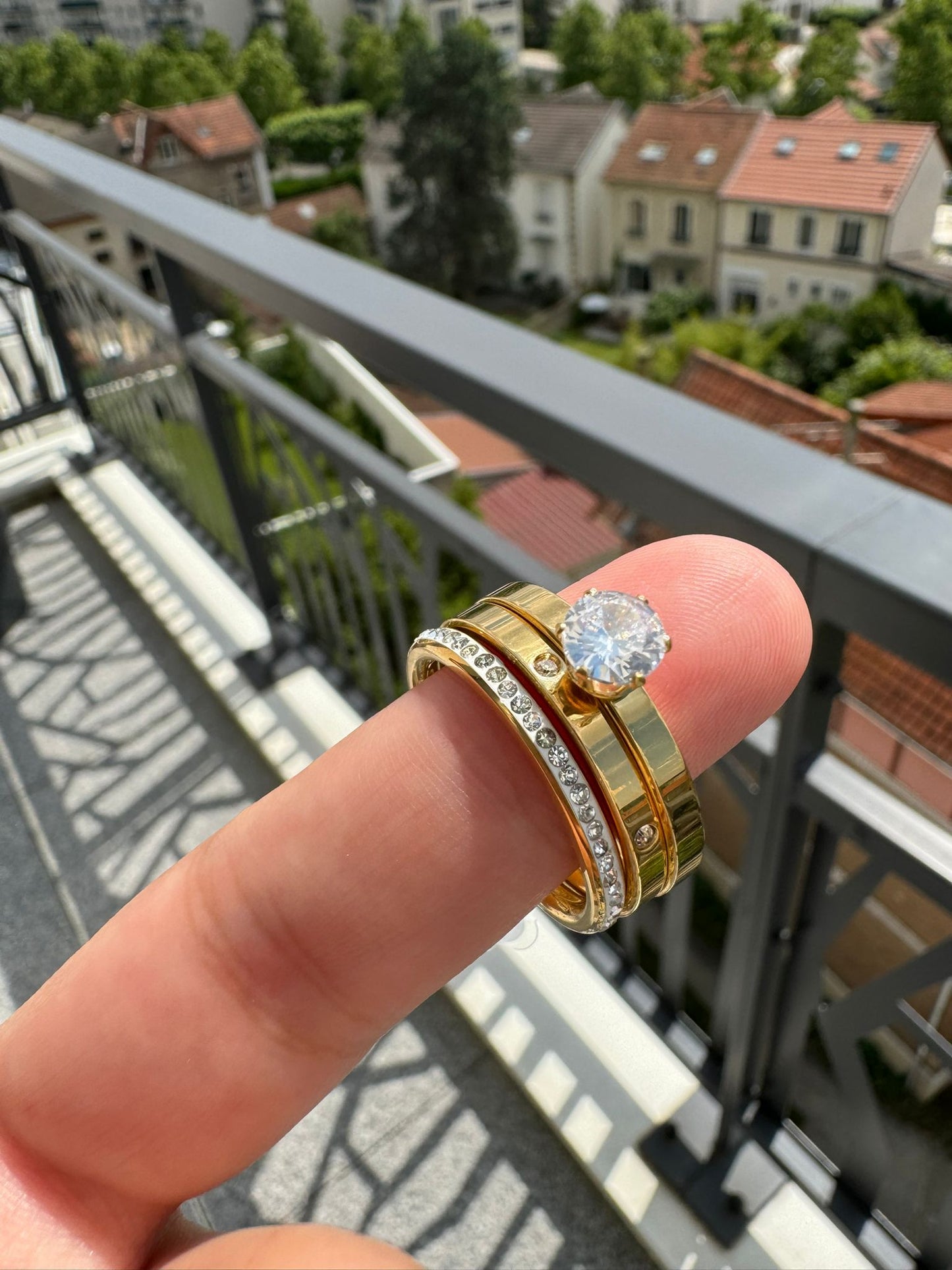 Bague de mariage en acier inoxydable