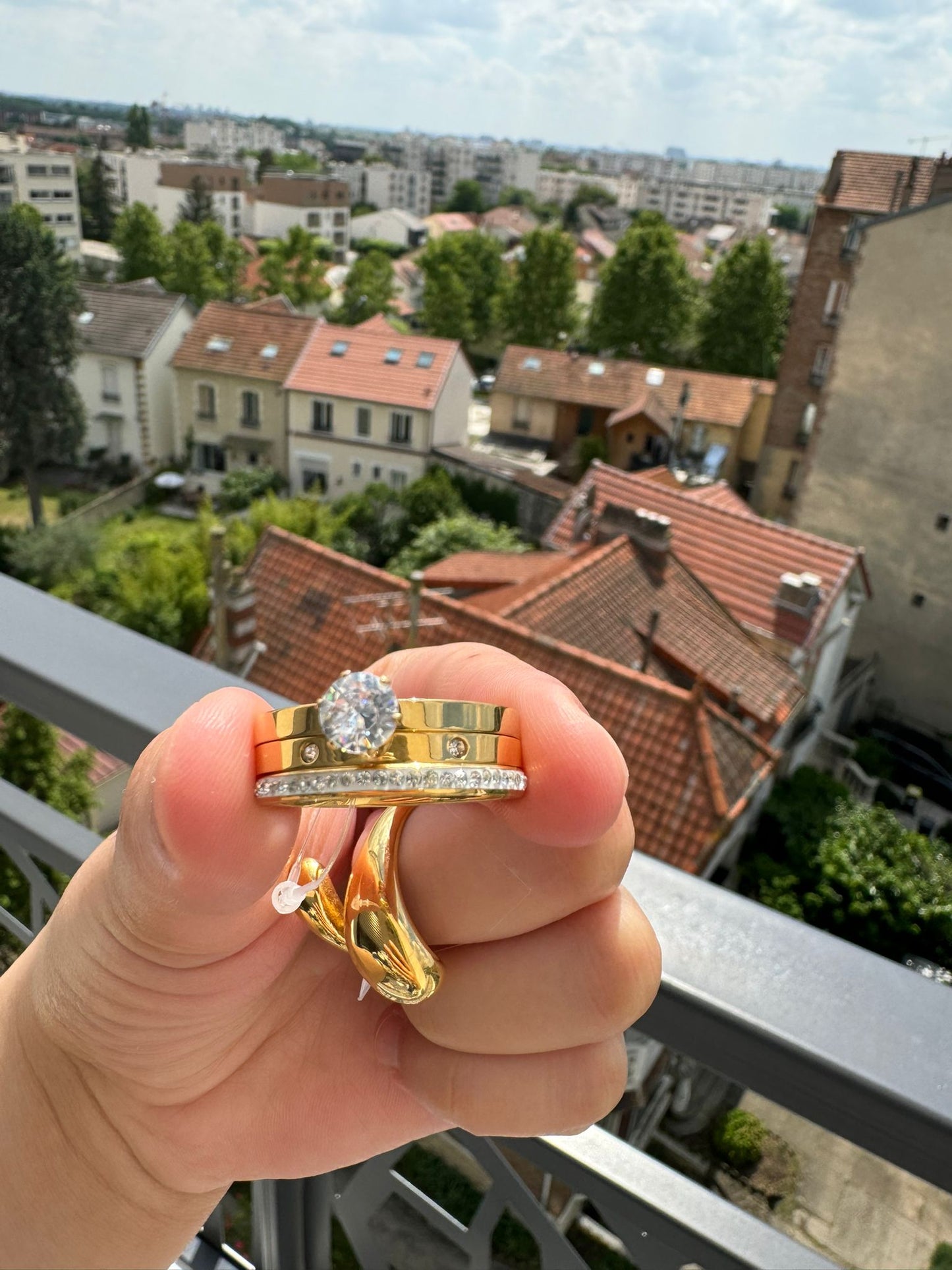 Bague de mariage en acier inoxydable