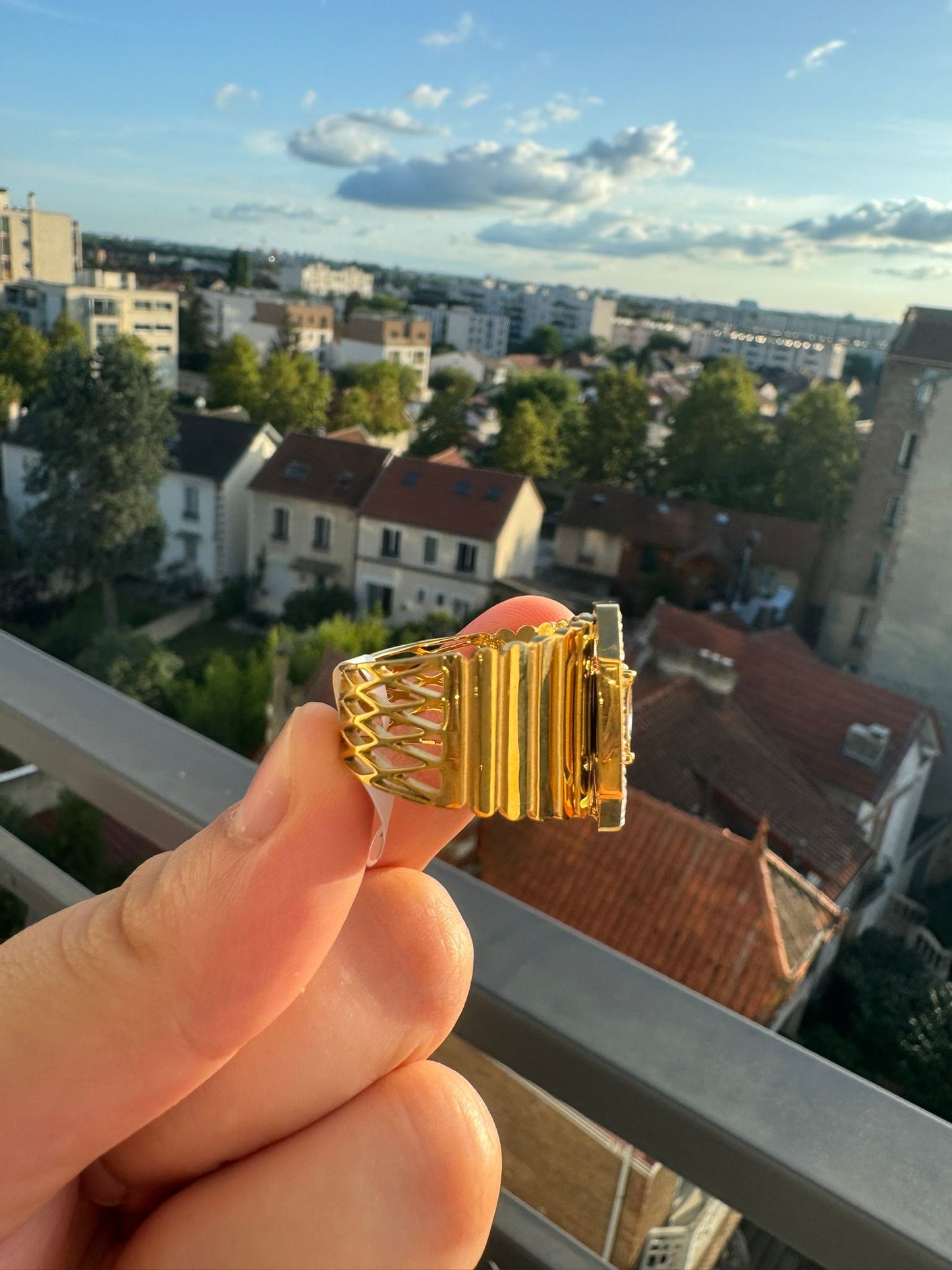 Bague très chic en acier inoxydable