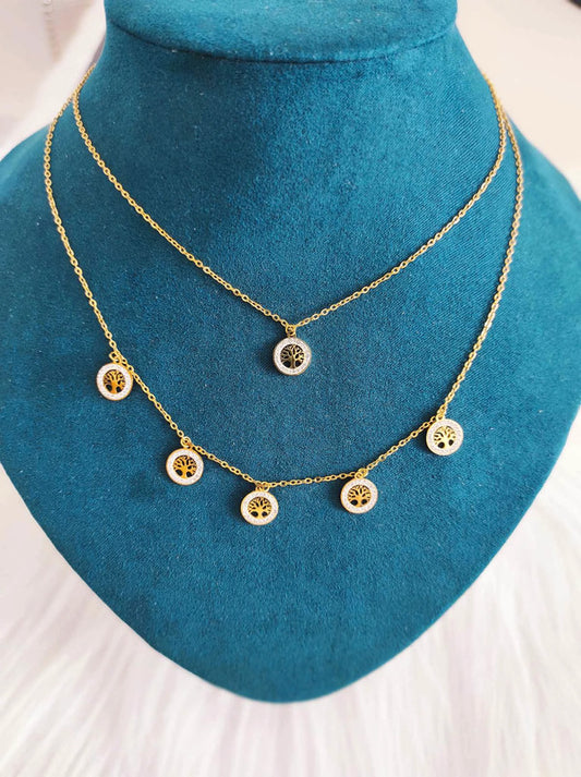 collier et sa gourmette en acier inoxydable